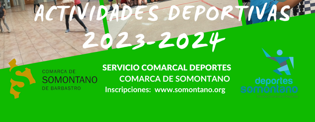 Actividades deportivas para el curso 2023-2024 en la Comarca de Somontano