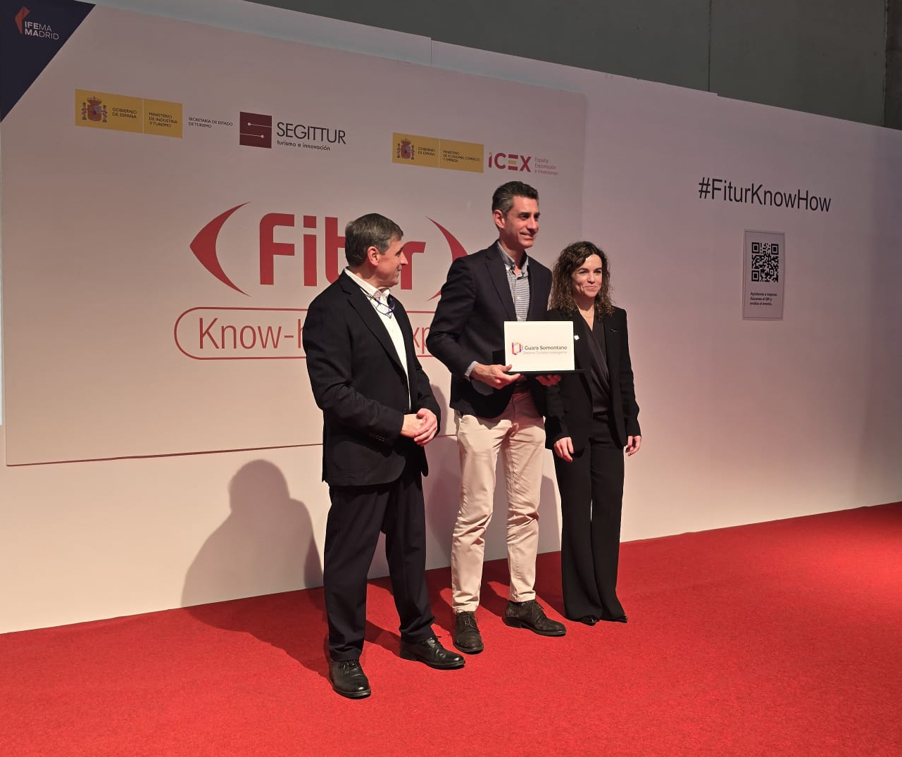 Guara Somontano, primer destino rural de España acreditado como Destino Turístico Inteligente, recoge su distinción en FITUR  