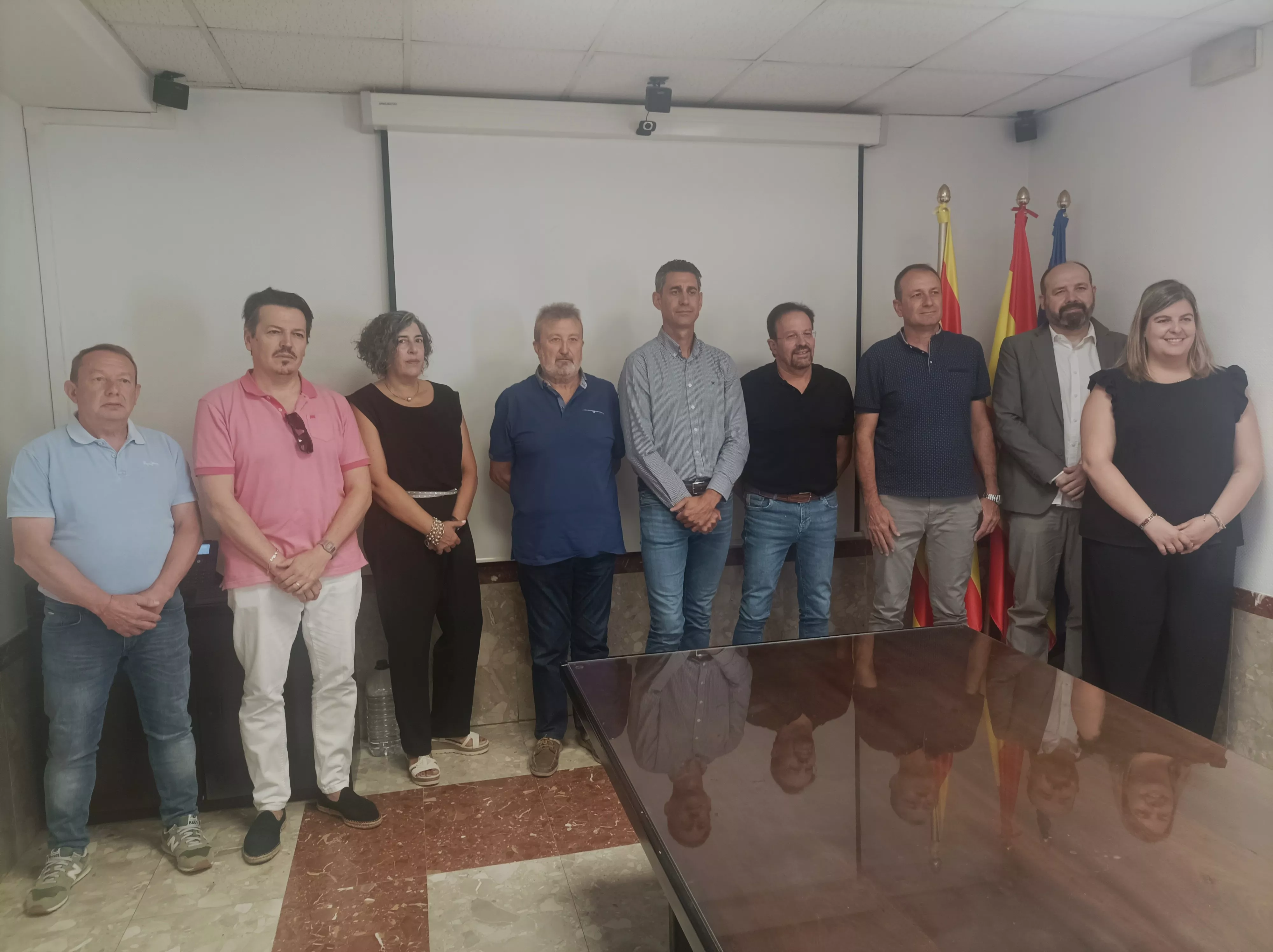 El presidente con los alcaldes.