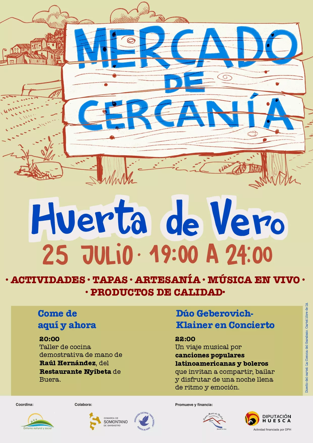 Huerta de Vero celebra una nueva edición del Mercado de Cercanía el sábado 25 de julio 