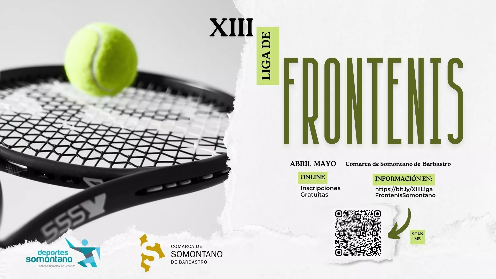 ¡VUELVE LA LIGA DE FRONTENIS AL SOMONTANO!
