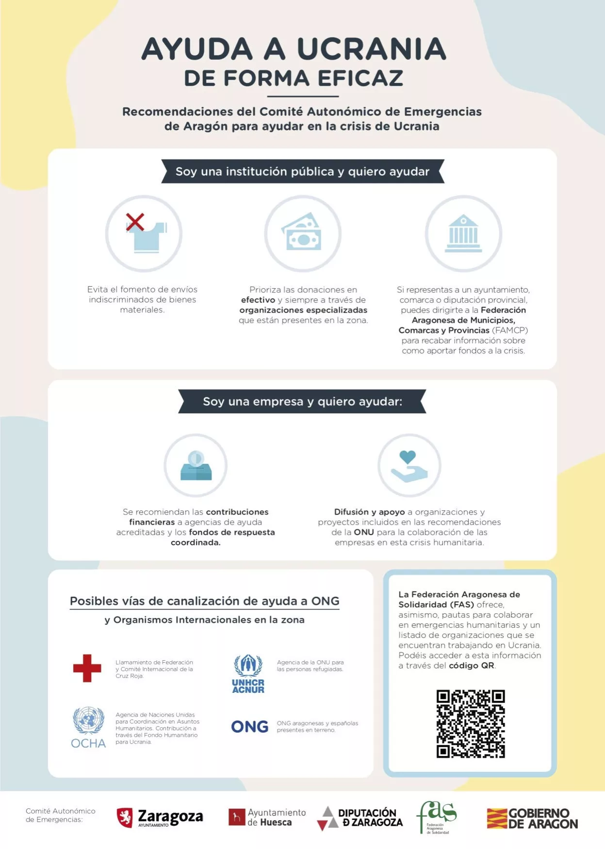 La Comarca de Somontano recomienda que la ayuda a Ucrania se realice por los estamentos oficiales