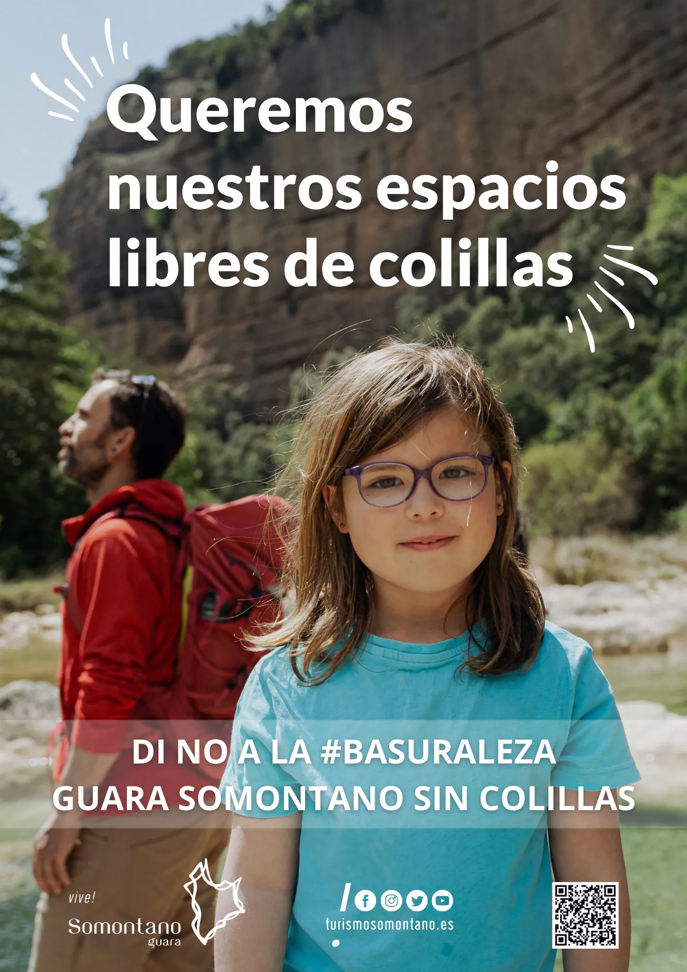 La Comarca promueve de nuevo la campaña de turismo responsable ‘Guara Somontano sin colillas’ 