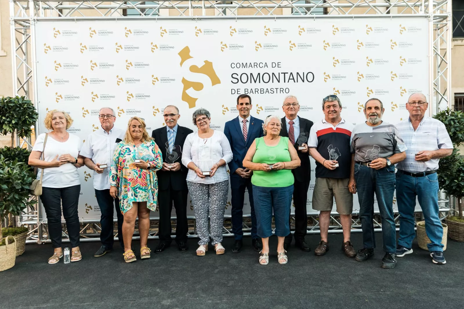 Reconocimiento a los presidentes y trabajadores de la Comarca de Somontano en su XX aniversario  