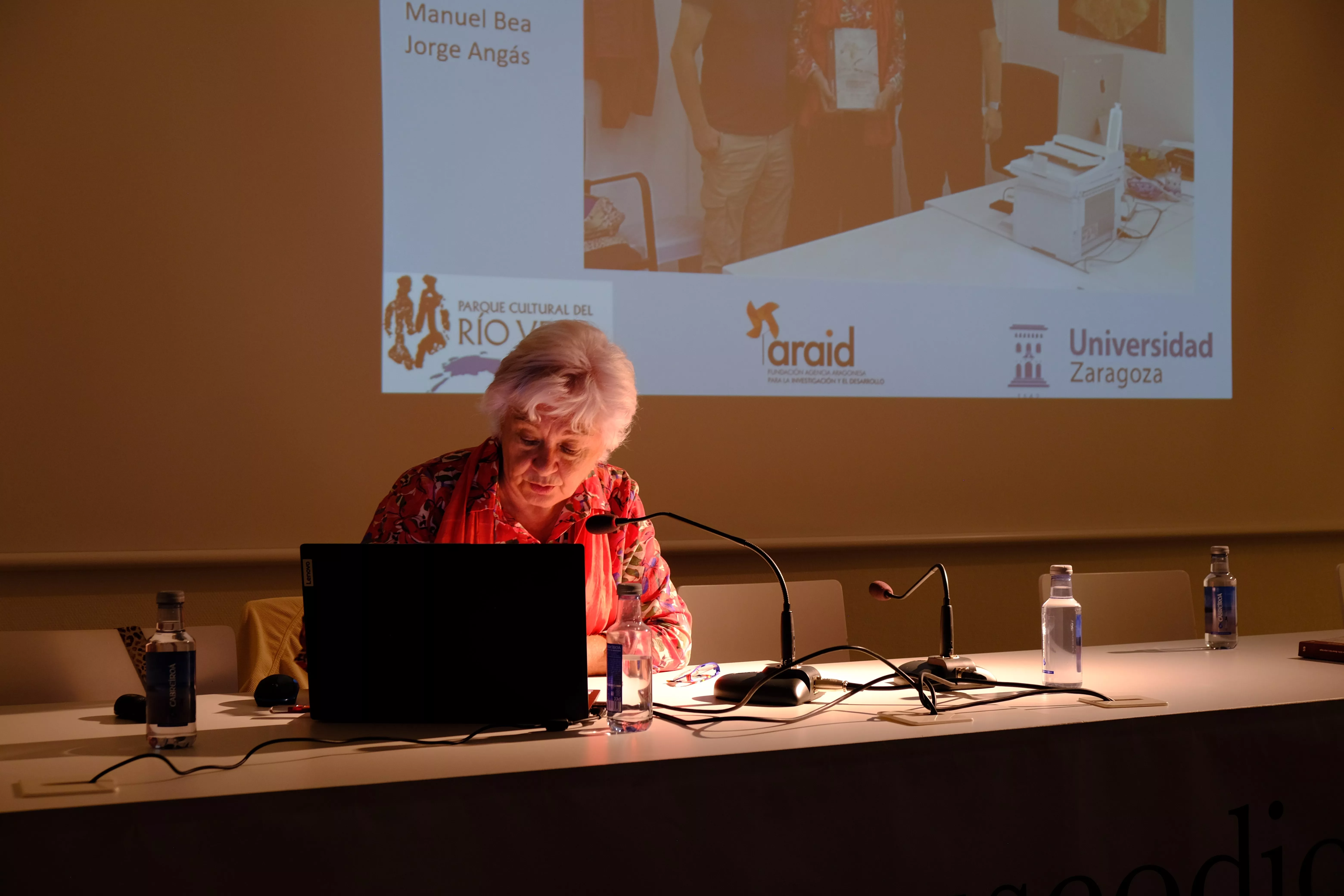 Pilar Utrillas durante la presentación del libro. 
