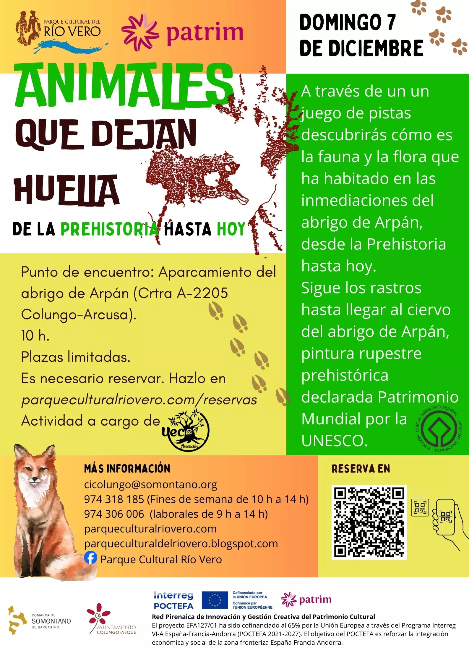 El Parque Cultural del Río Vero y el Proyecto Patrim 4.0. muestran los atractivos de la Prehistoria en sus actividades de otoño 