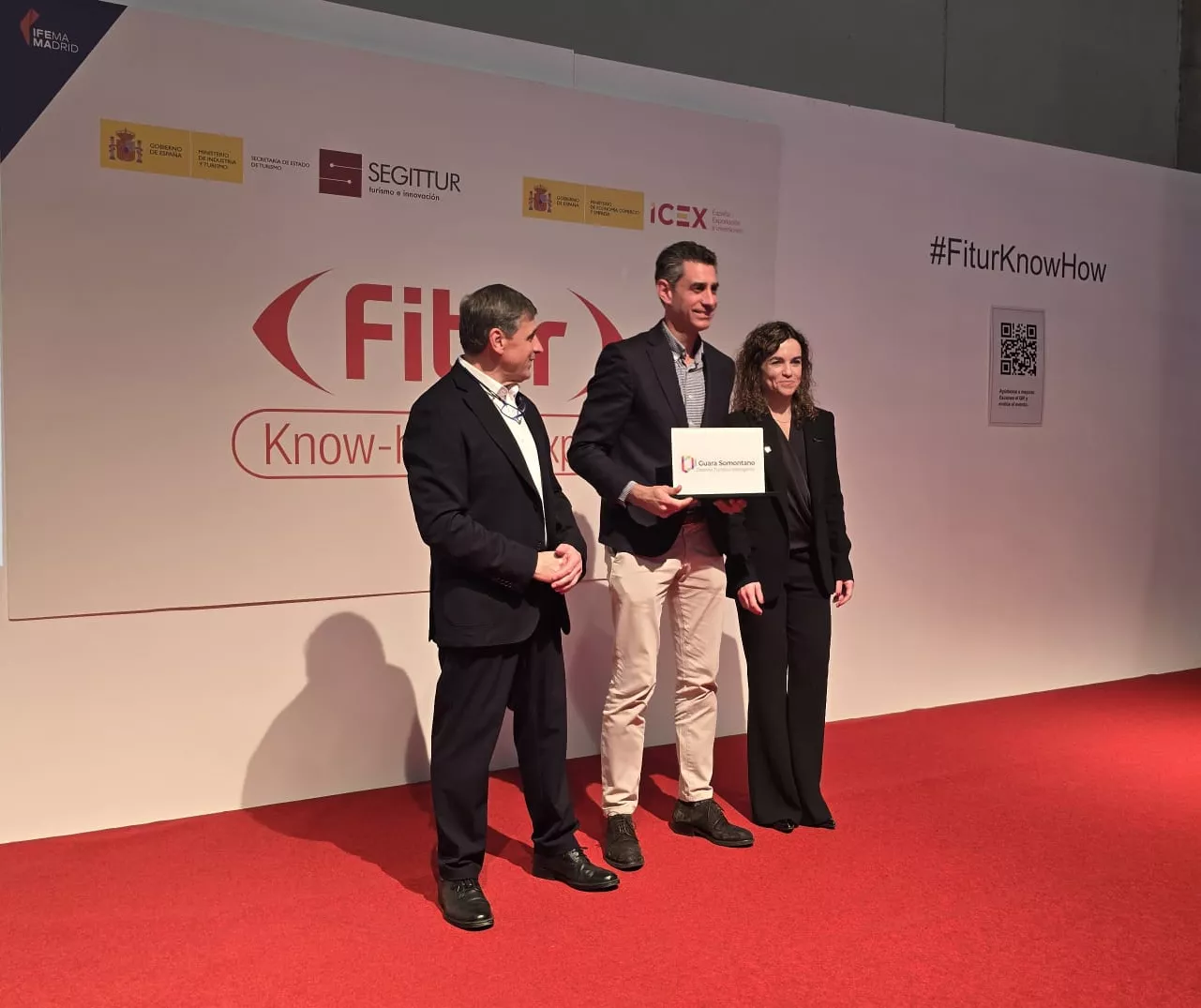 Guara Somontano, primer destino rural de España acreditado como Destino Turístico Inteligente, recoge su distinción en FITUR  