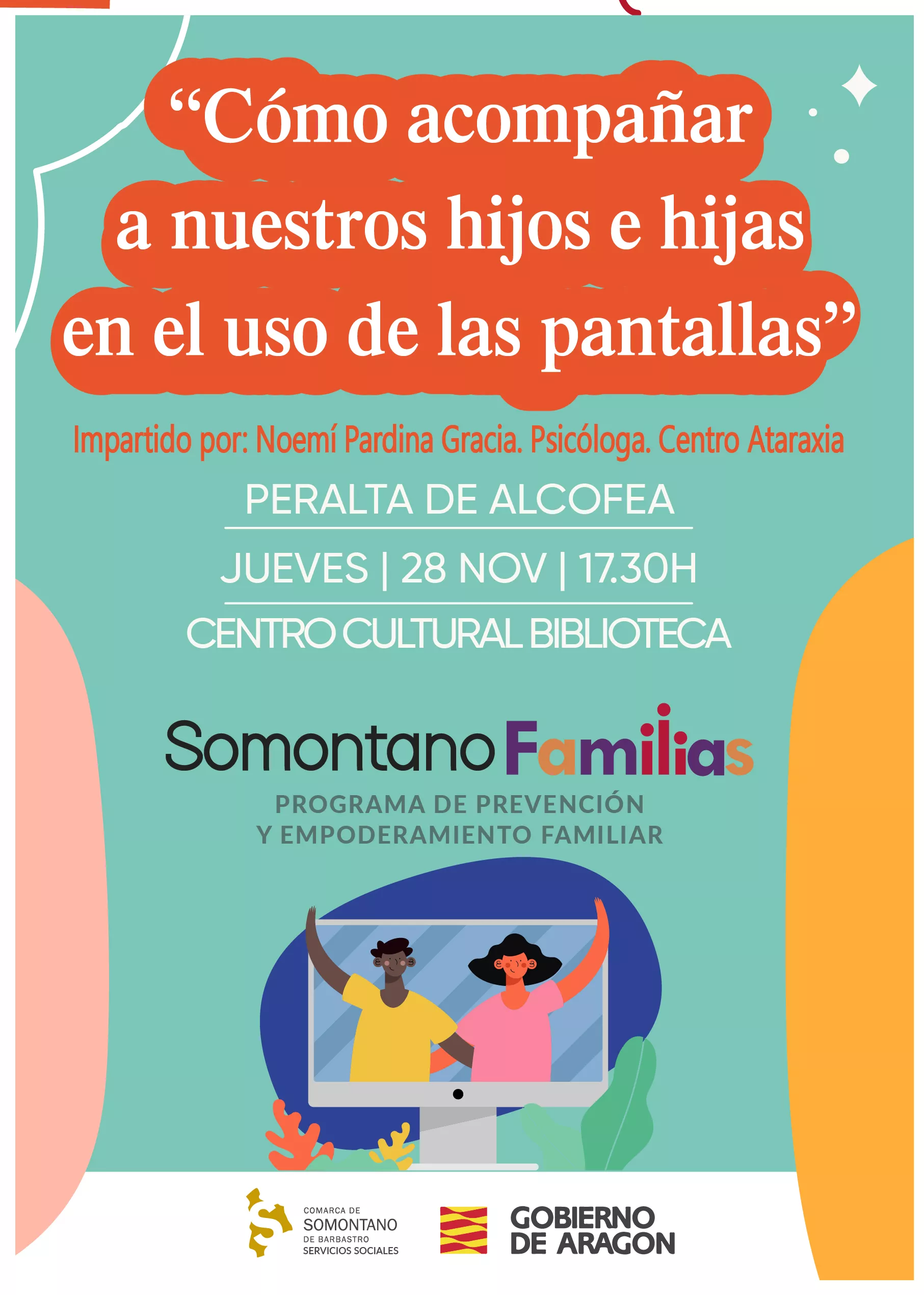Regresa el programa de prevención y empoderamiento familiar Somontano Familias 